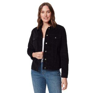 Stretch Corduroy Jean Jacket with Collar & Pockets, Regular Fit